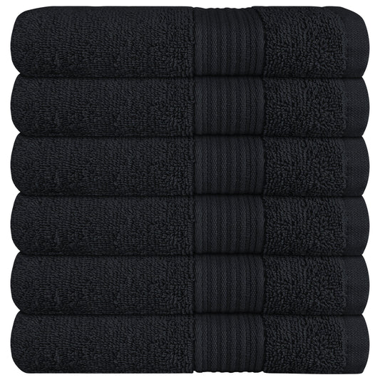 OLIVIA ROCCO Rhodes Towel Black 100% Cotton Hotel Quality Super Absorbent Hand Towels