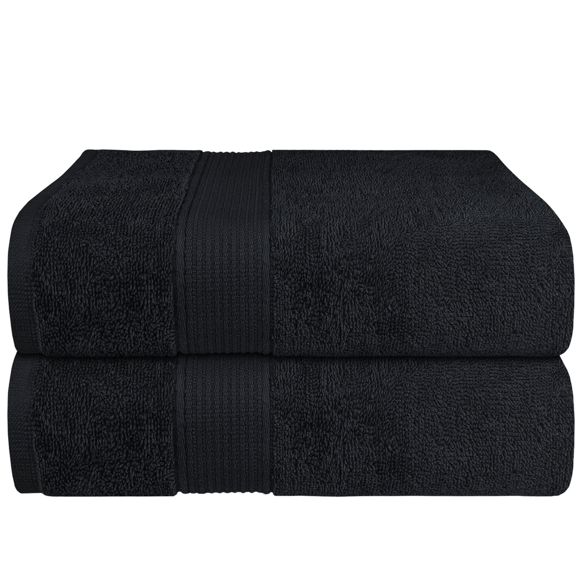 OLIVIA ROCCO Rhodes Towel Black 100% Cotton Hotel Quality Super Absorbent Hand Towels