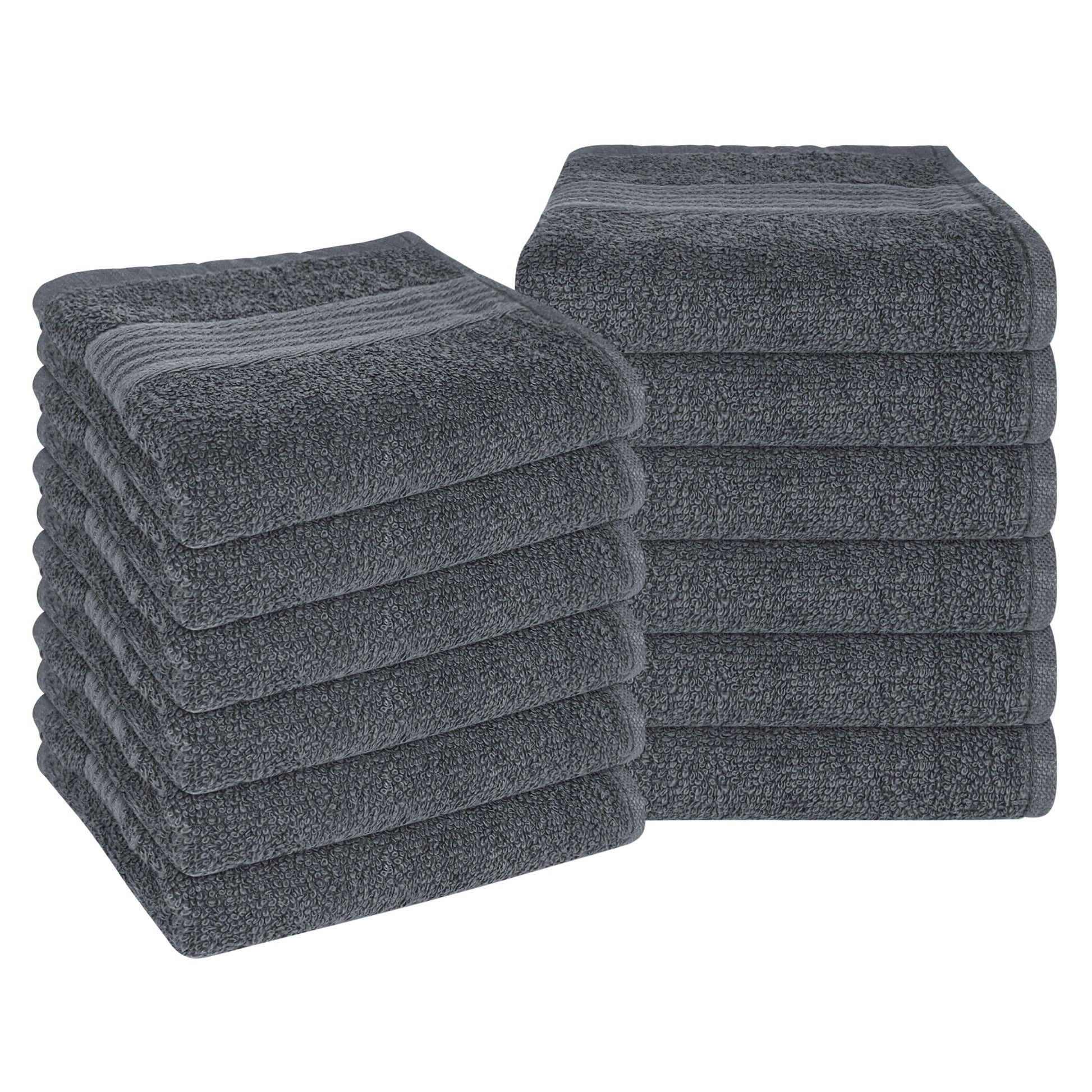 OLIVIA ROCCO Rhodes Towel Grey 100% Cotton Hotel Quality Soft Super Absorbent Hand Bath
