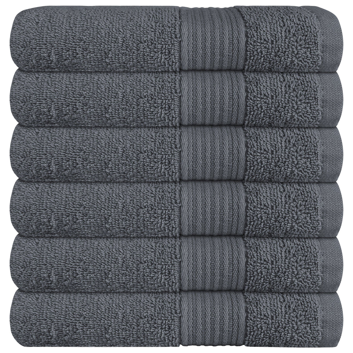 OLIVIA ROCCO Rhodes Towel Grey 100% Cotton Hotel Quality Soft Super Absorbent Hand Bath