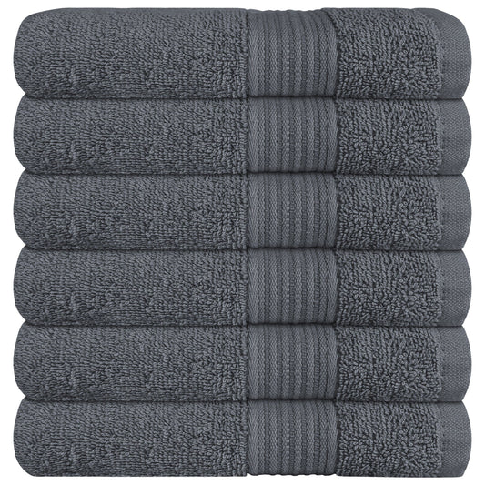 OLIVIA ROCCO Rhodes Towel Grey 100% Cotton Hotel Quality Soft Super Absorbent Hand Bath