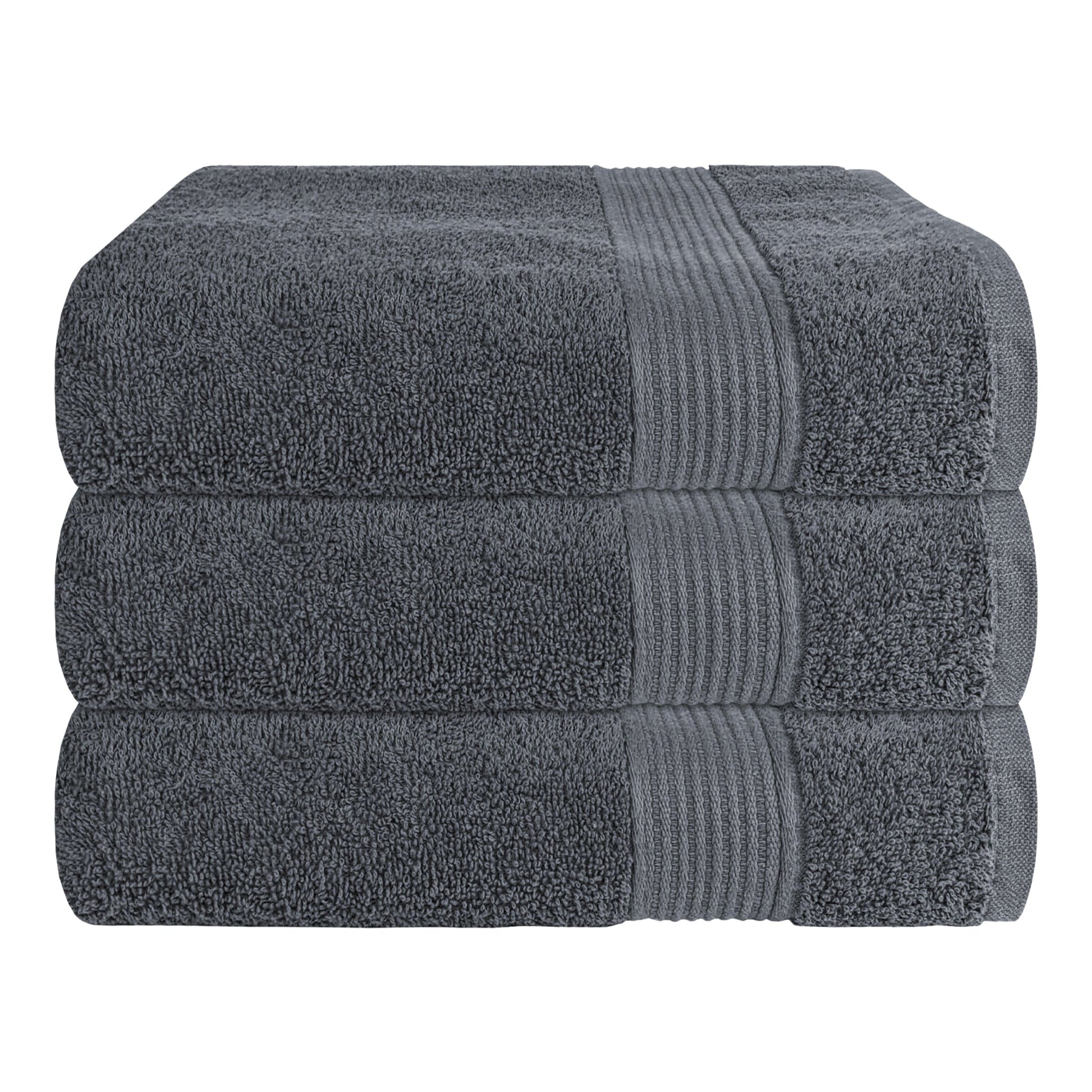 OLIVIA ROCCO Rhodes Towel Grey 100% Cotton Hotel Quality Soft Super Absorbent Hand Bath