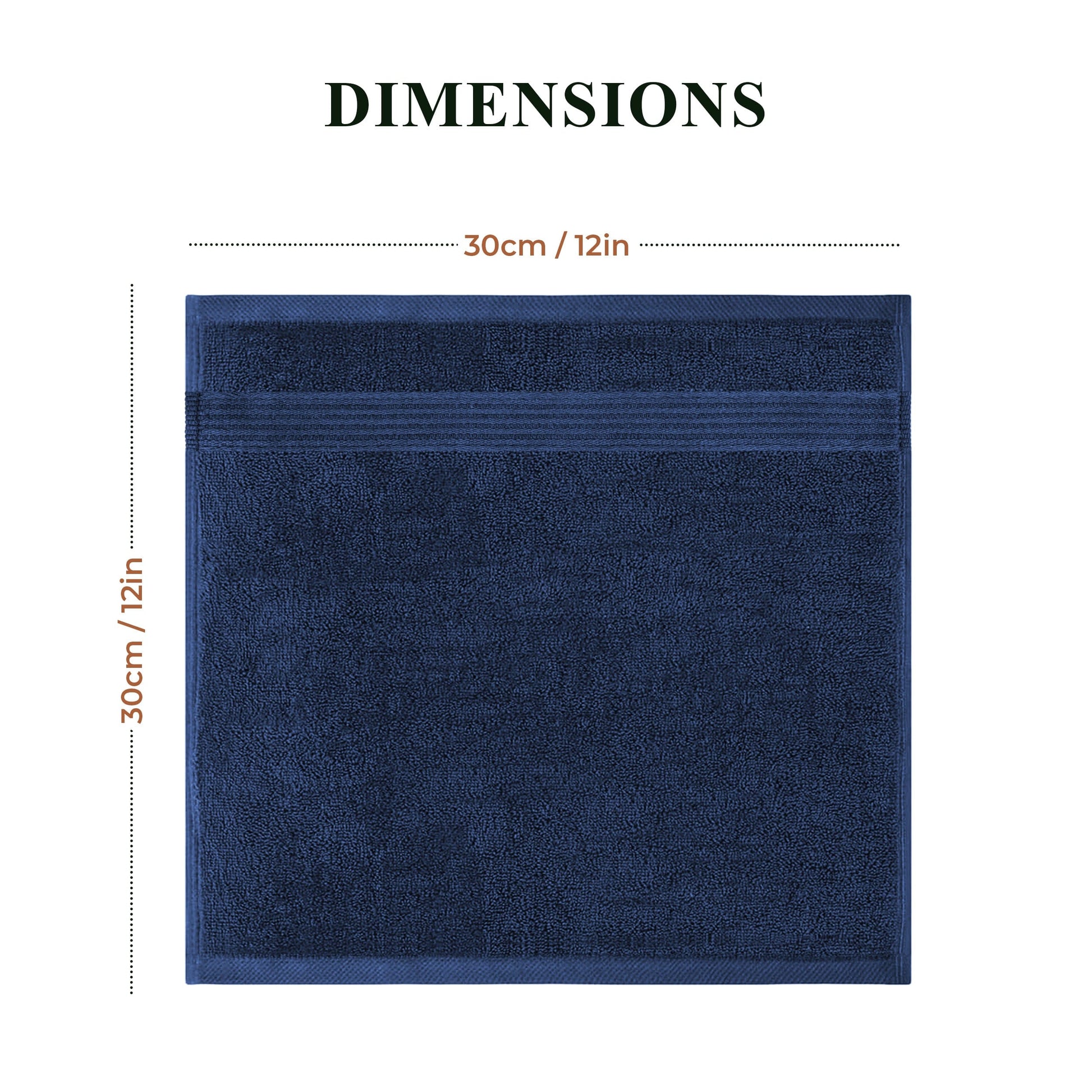 OLIVIA ROCCO Rhodes Towel Royal Blue 100% Cotton Hotel Quality Soft Super Absorbent Hand