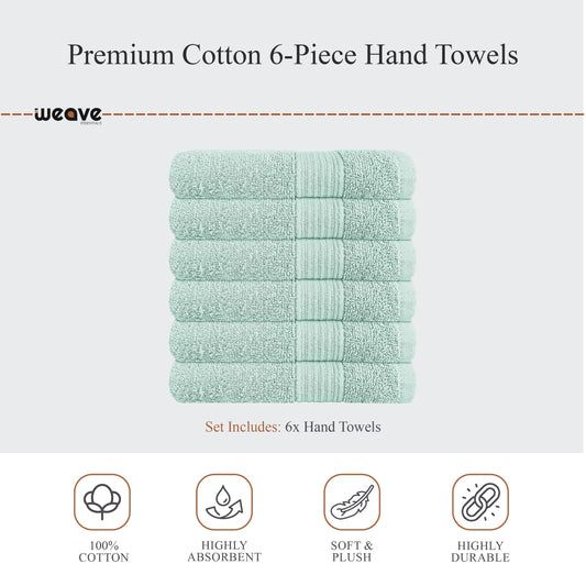 OLIVIA ROCCO Rhodes Towel Seafoam 100% Cotton Hotel Quality Soft Super Absorbent Hand