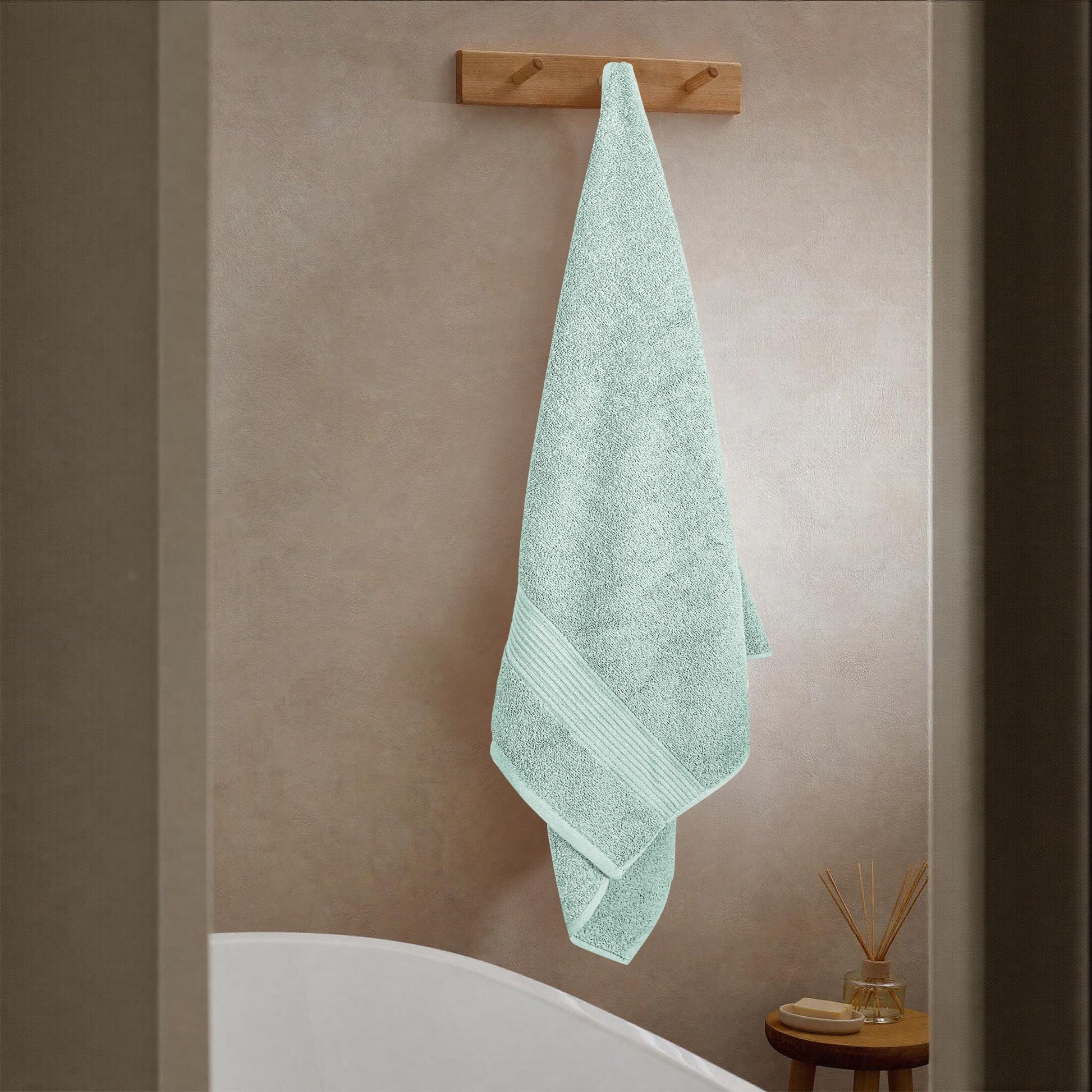 OLIVIA ROCCO Rhodes Towel Seafoam 100% Cotton Hotel Quality Soft Super Absorbent Hand