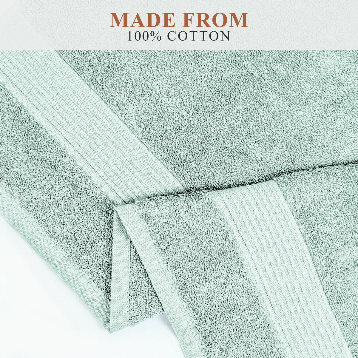 OLIVIA ROCCO Rhodes Towel Seafoam 100% Cotton Hotel Quality Soft Super Absorbent Hand