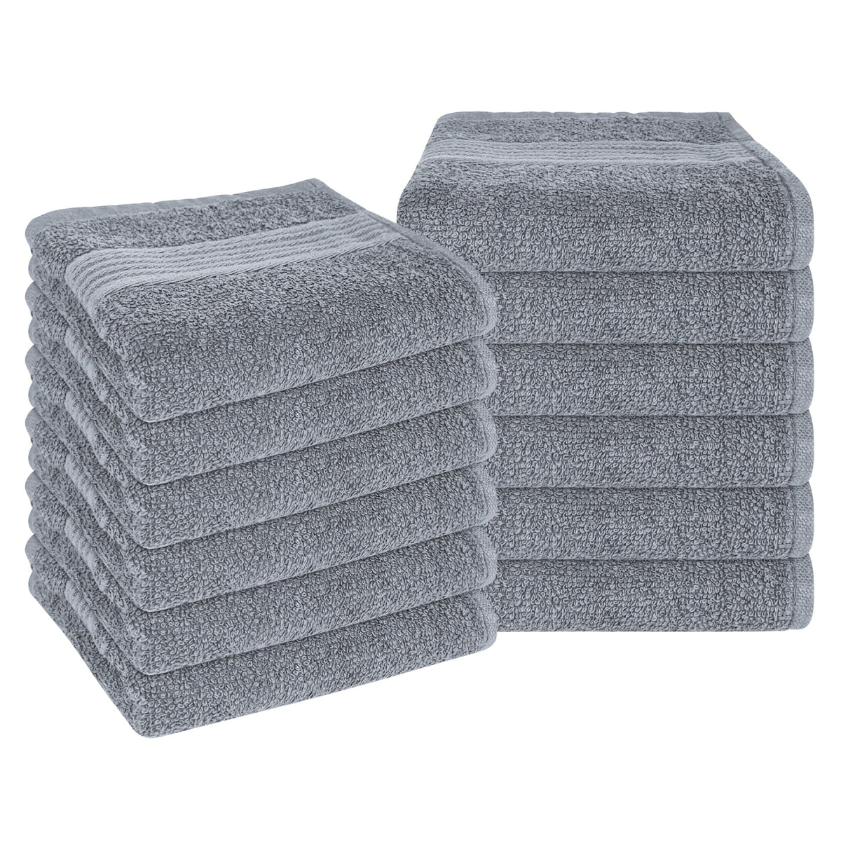 OLIVIA ROCCO Rhodes Towel Silver 100% Cotton Hotel Quality Soft And Ultra Absorbent Hand