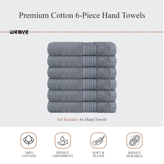 OLIVIA ROCCO Rhodes Towel Silver 100% Cotton Hotel Quality Soft And Ultra Absorbent Hand
