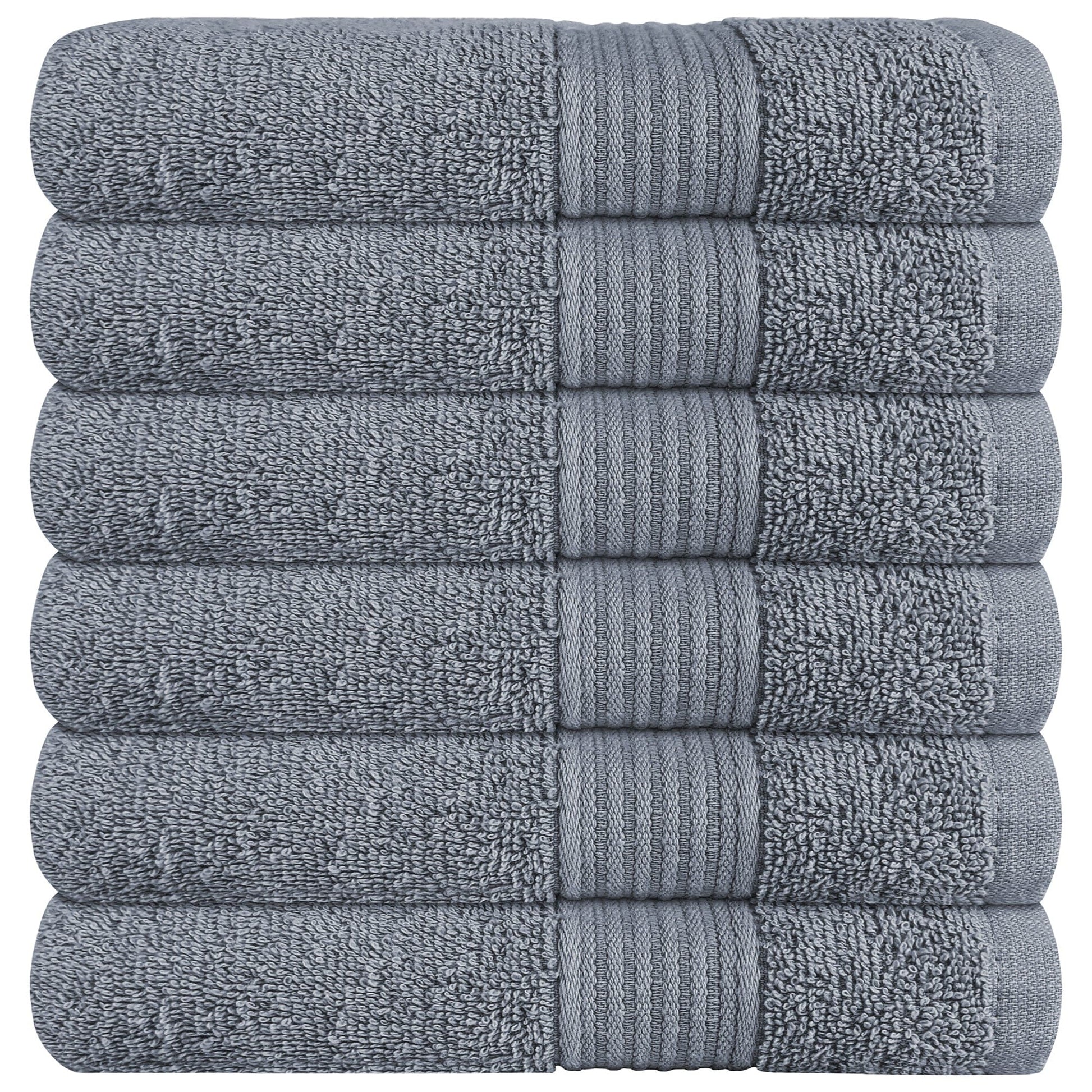 OLIVIA ROCCO Rhodes Towel Silver 100% Cotton Hotel Quality Soft And Ultra Absorbent Hand