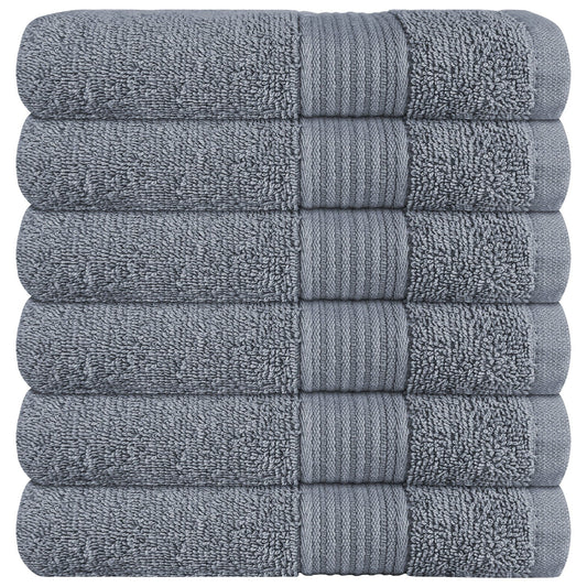 OLIVIA ROCCO Rhodes Towel Silver 100% Cotton Hotel Quality Soft And Ultra Absorbent Hand