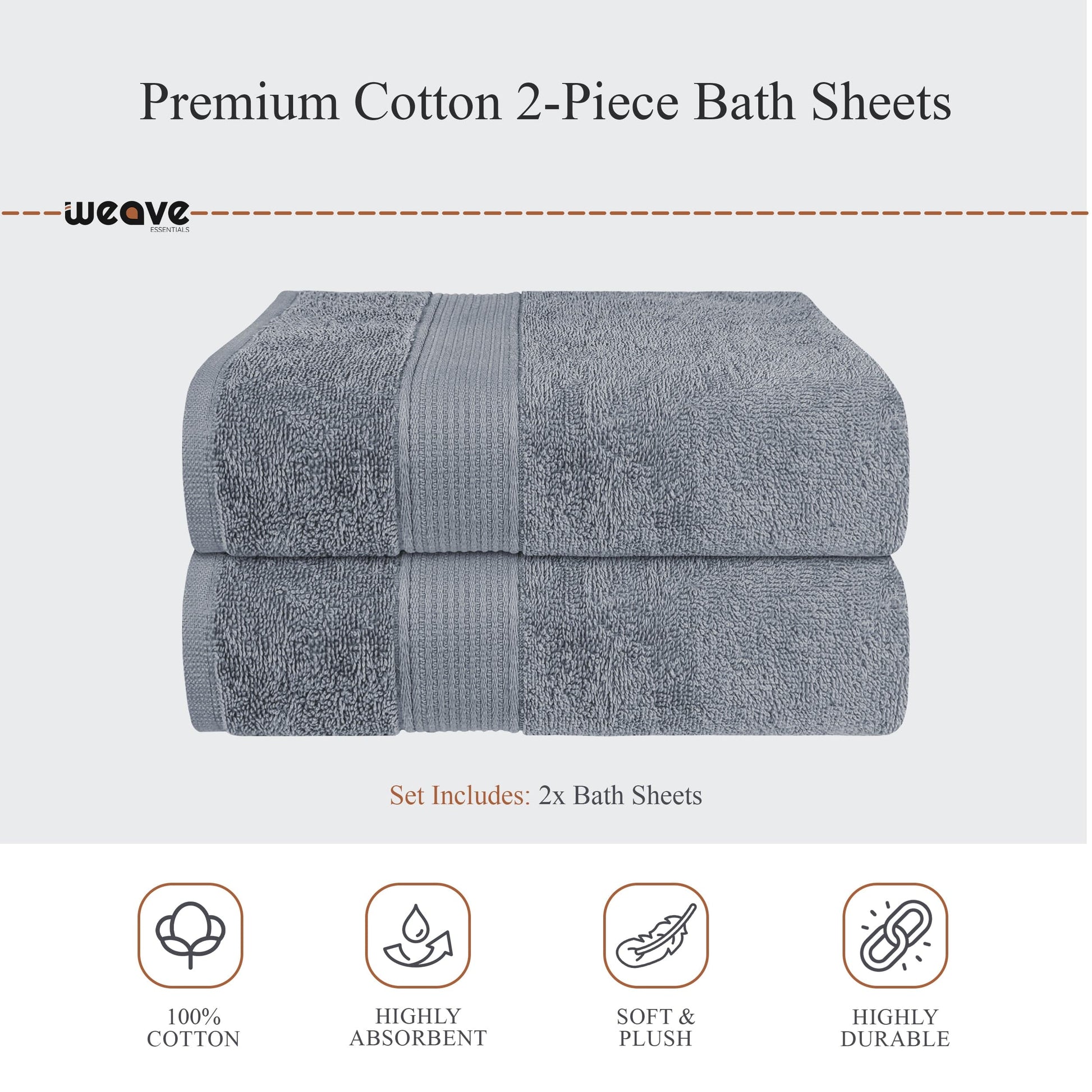 OLIVIA ROCCO Rhodes Towel Silver 100% Cotton Hotel Quality Soft And Ultra Absorbent Hand
