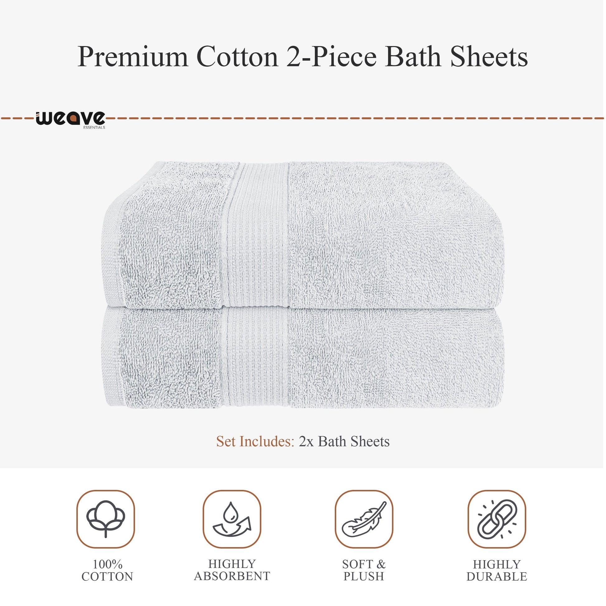 OLIVIA ROCCO Rhodes Towel White 100% Cotton Hotel Quality Soft Super Absorbent Hand Bath