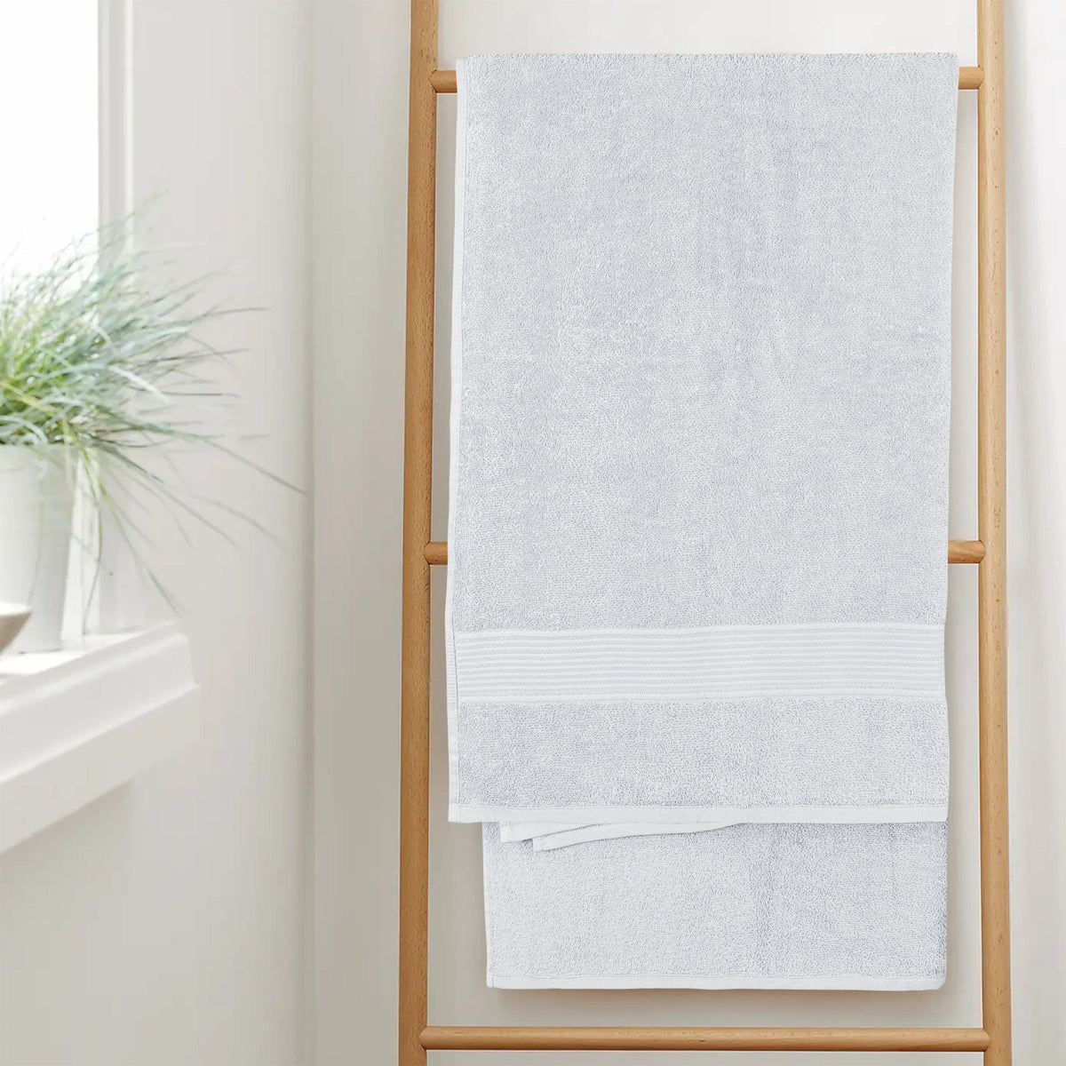 OLIVIA ROCCO Rhodes Towel White 100% Cotton Hotel Quality Soft Super Absorbent Hand Bath