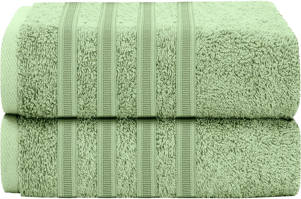 OLIVIA ROCCO Ritz Viscose Stripe Towels Super Soft Cotton Highly Absorbent Jumbo Bath