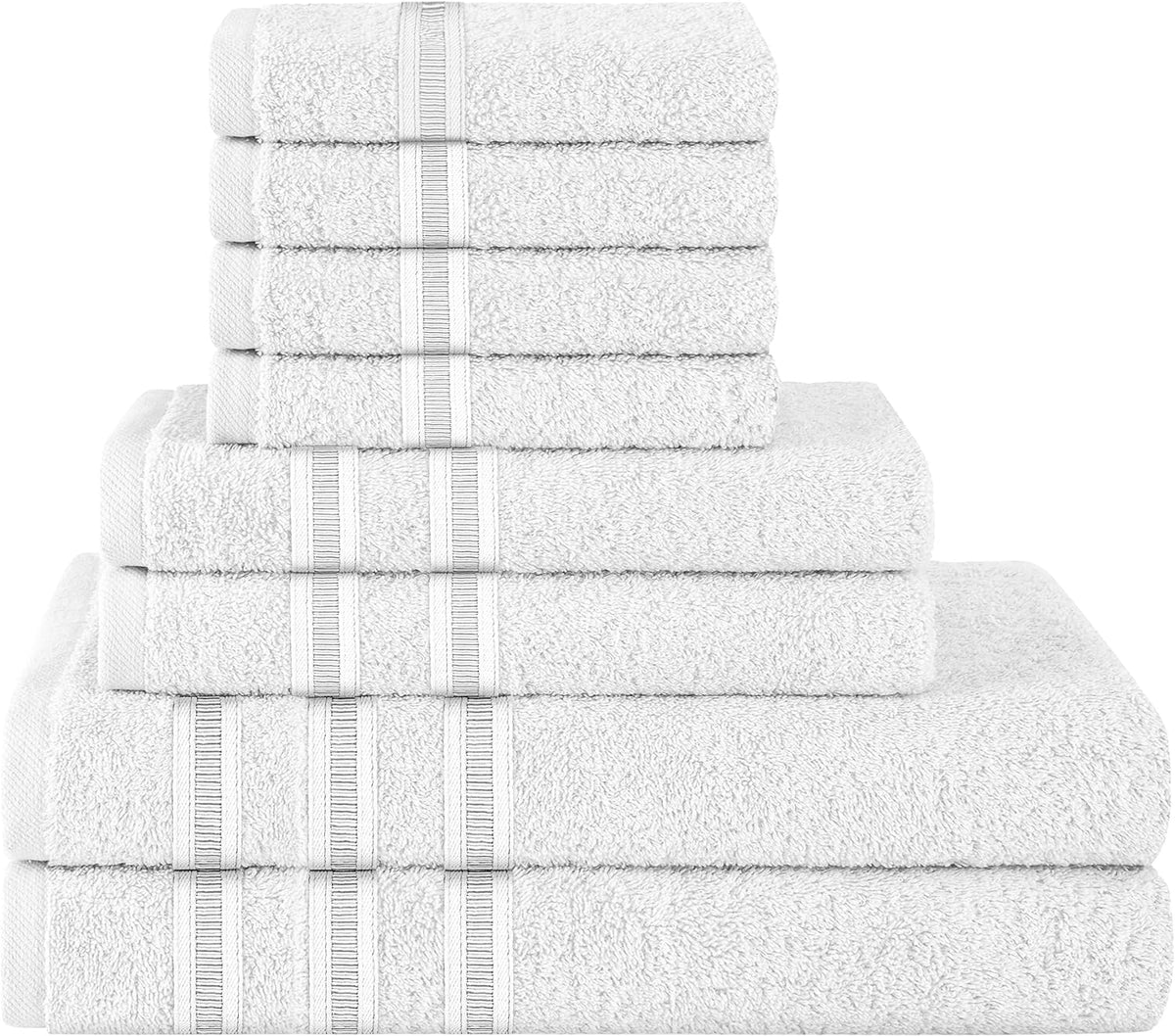 OLIVIA ROCCO Ritz Viscose Stripe Towels Super Soft Cotton Highly Absorbent Jumbo Bath