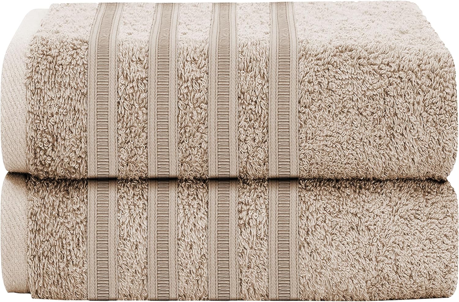 OLIVIA ROCCO Ritz Viscose Stripe Towels Super Soft Cotton Highly Absorbent Jumbo Bath