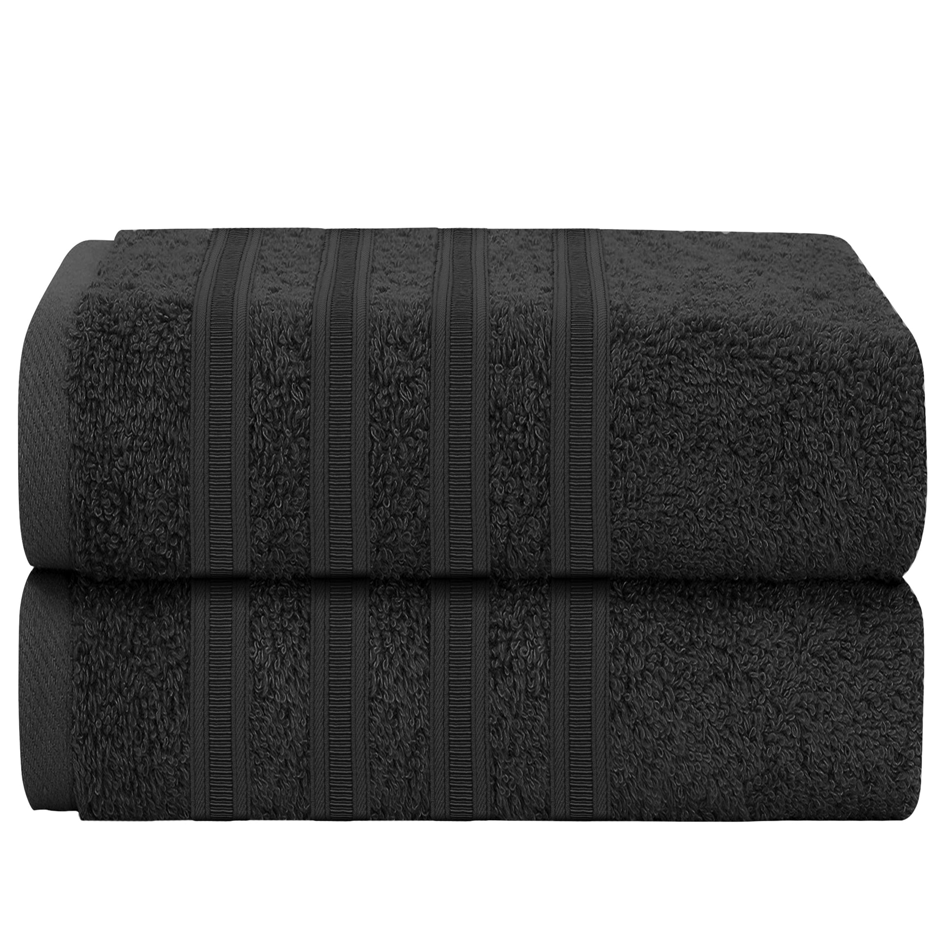 OLIVIA ROCCO Ritz Viscose Stripe Towels Super Soft Cotton Highly Absorbent Jumbo Bath