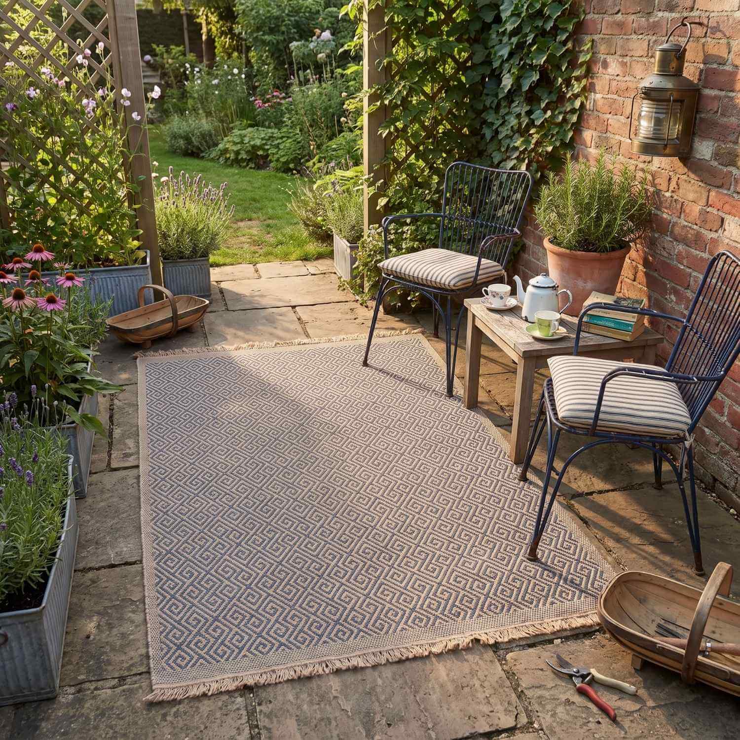Nature Outdoor Rug Blue | 5100B