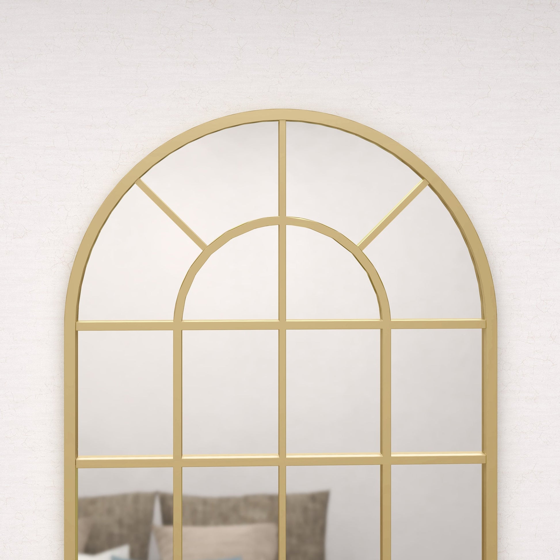 Arched Decorative Wall Mirror for Bedroom Living Room, Modern Window Bathroom Mirror for Home Decor