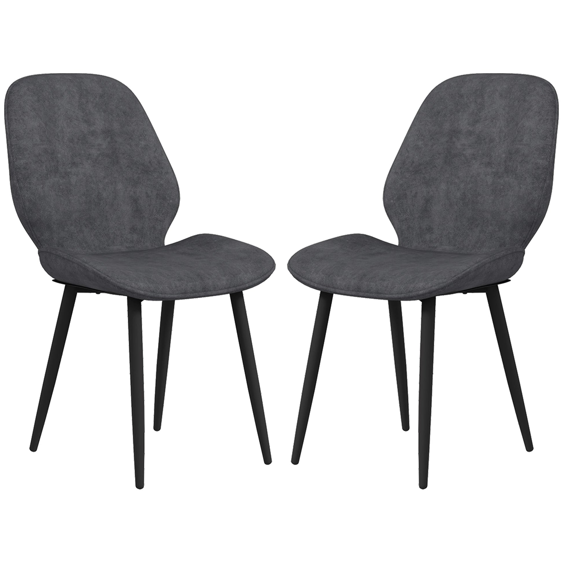 Velvet Dining Chairs, Set of 2 Dining Room Chairs with Metal Legs for Living Room, Dining Room, Grey