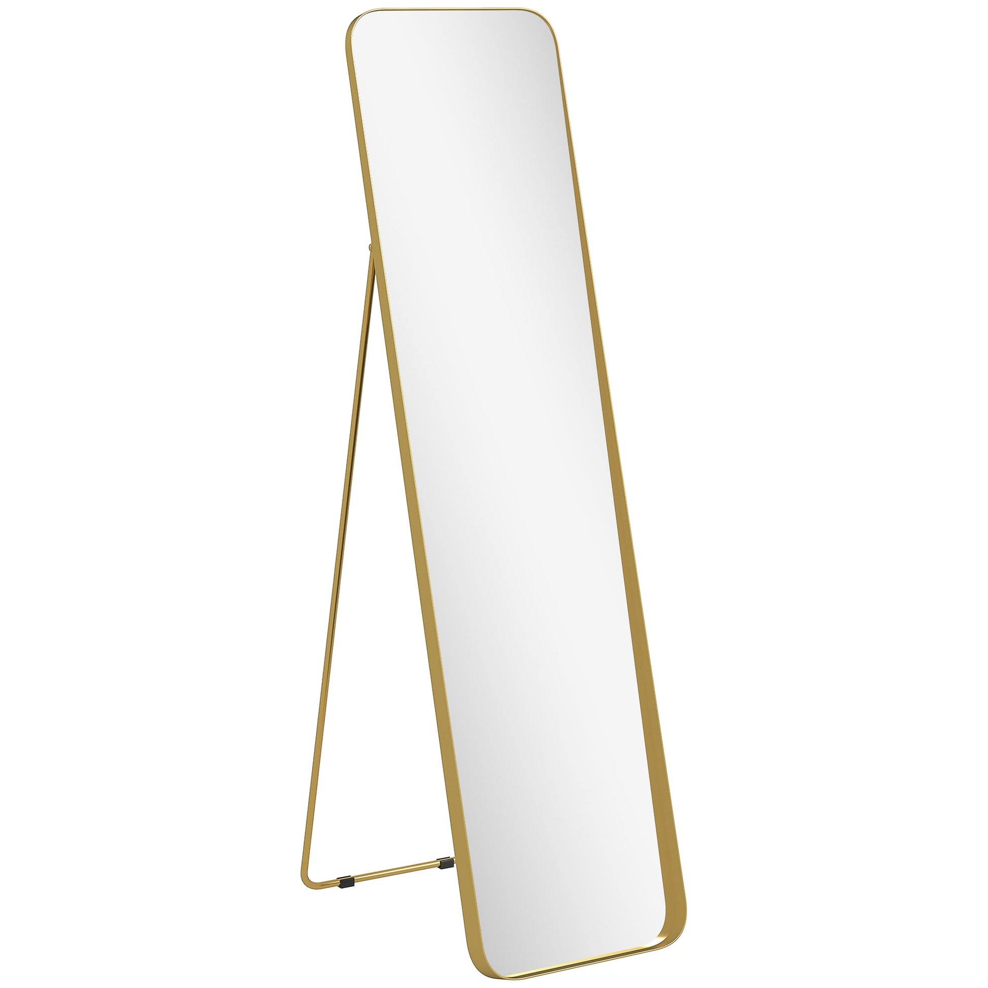 Rectangular Full Length Mirror - Gold Tone