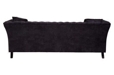 Sabrina Dark Grey Velvet Button Tufted 3 Seater Sofa