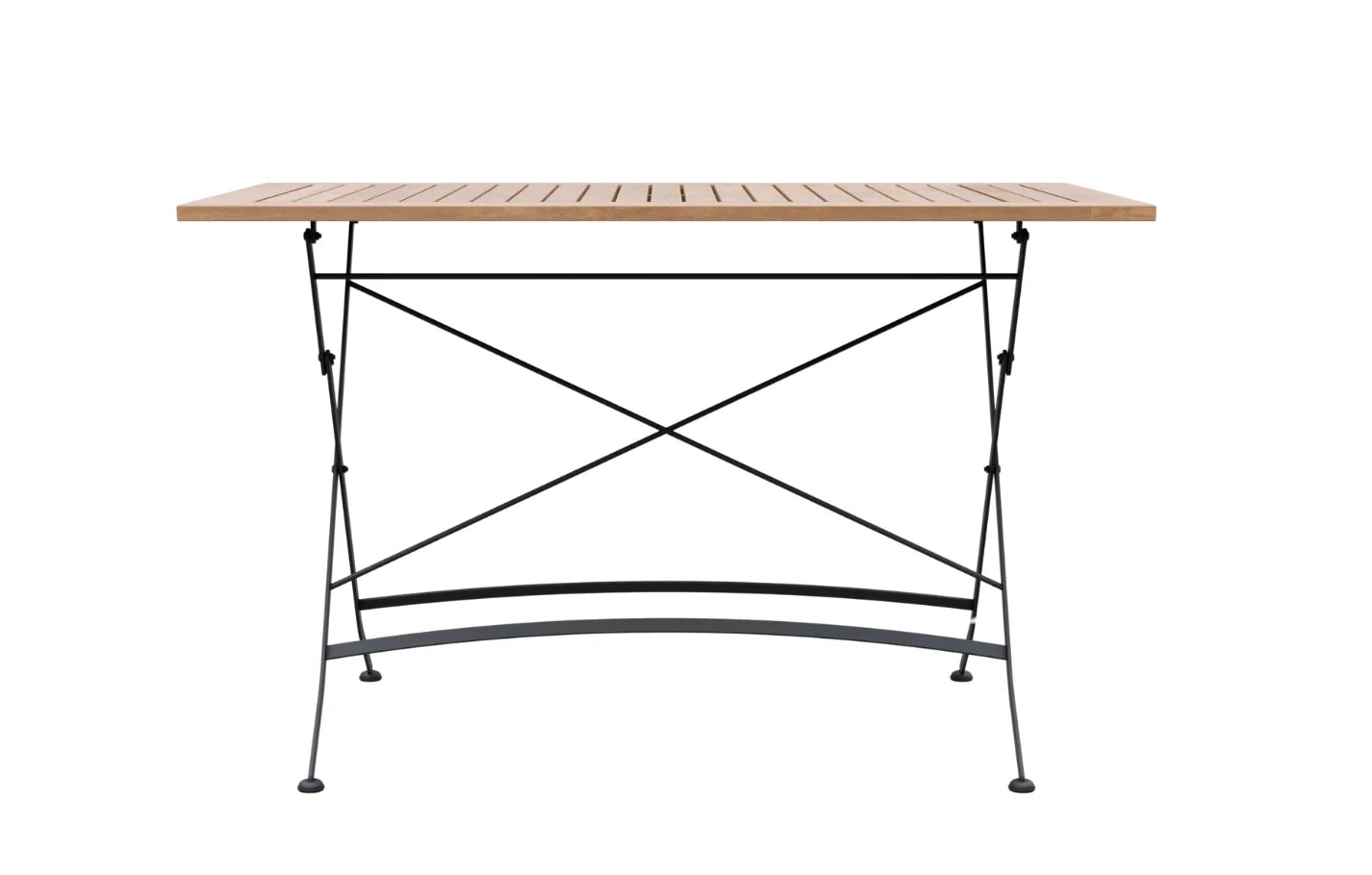 Sicily 4 Seater Teak and Wrought Iron Rectangular 120cm Garden Dining Set