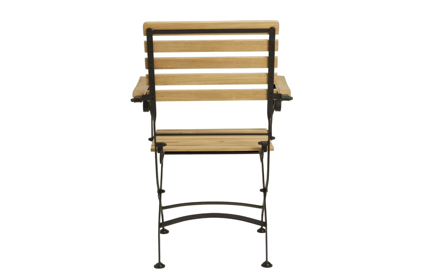 Sicily 4 Seater Teak and Wrought Iron Round 110cm Garden Dining Set