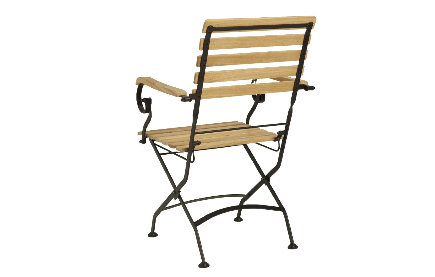 Sicily 4 Seater Teak and Wrought Iron Round 110cm Garden Dining Set