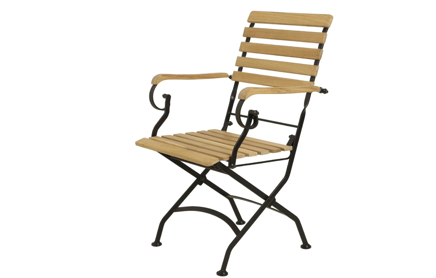 Sicily 2 Seater Teak and Wrought Iron Round 70cm Garden Dining Set