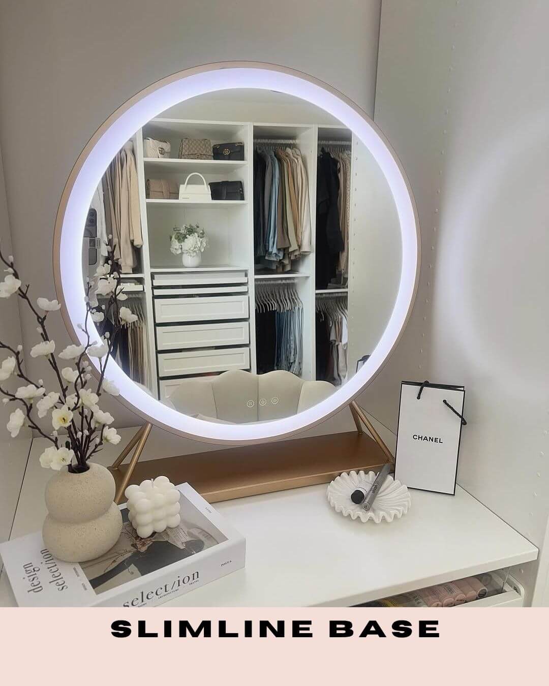 Anne Round Hollywood Mirror Gold 60x67CM