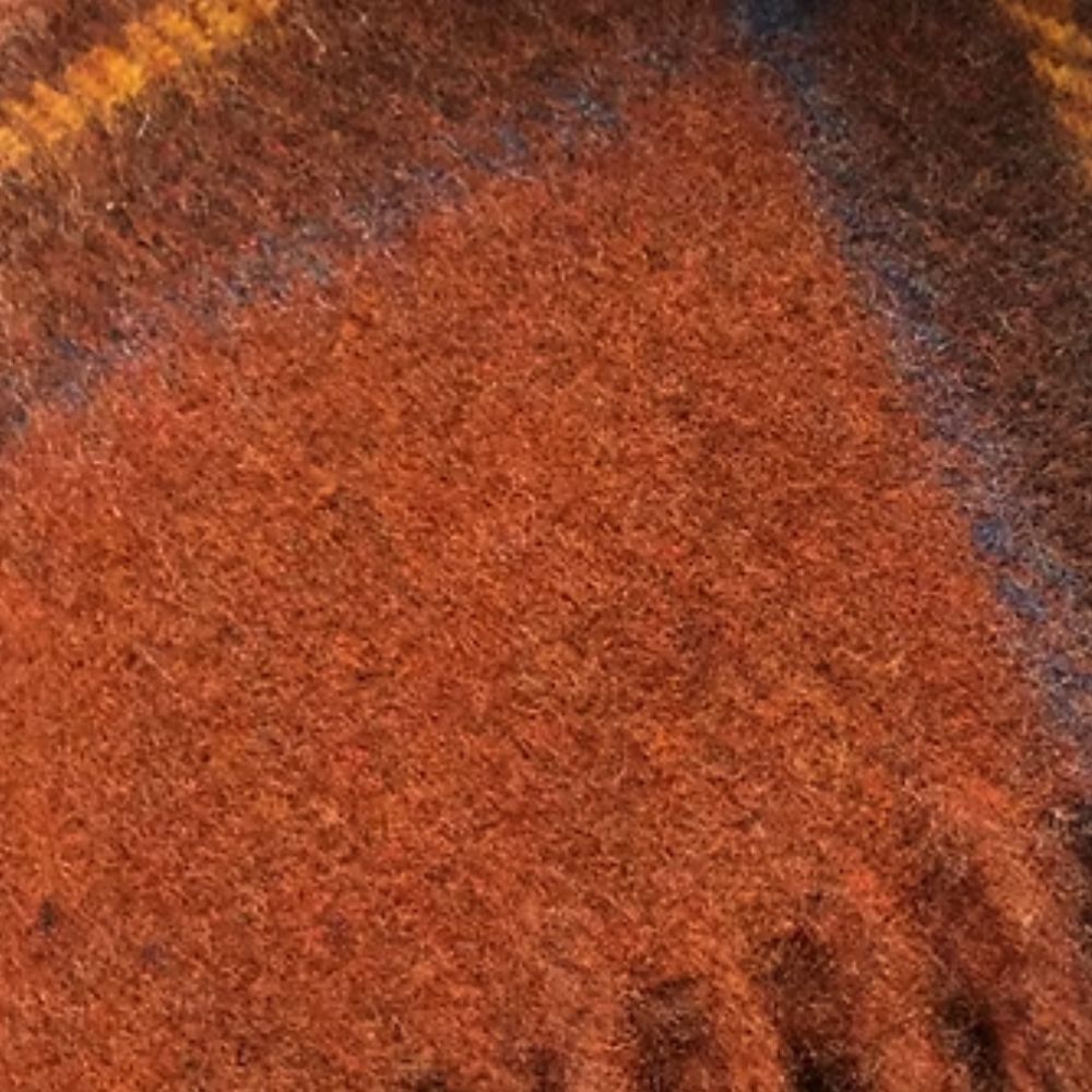 Royal Antique Recycled Wool Blanket in Soft Tartan Check