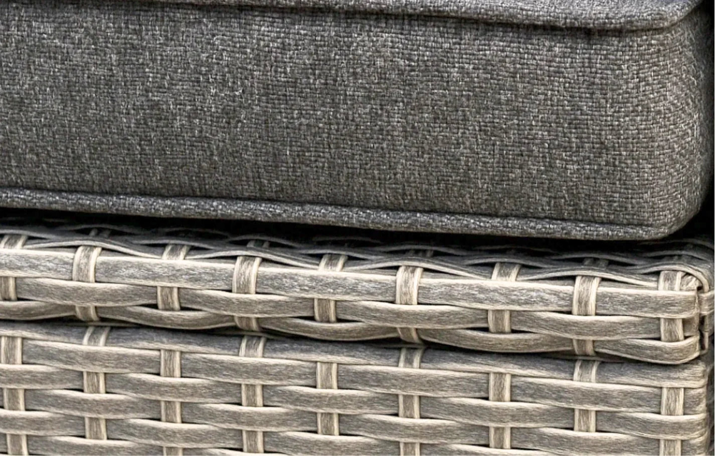 Stockholm Rattan Grey 4 Seater Garden Chaise Lounge & Armchair Set