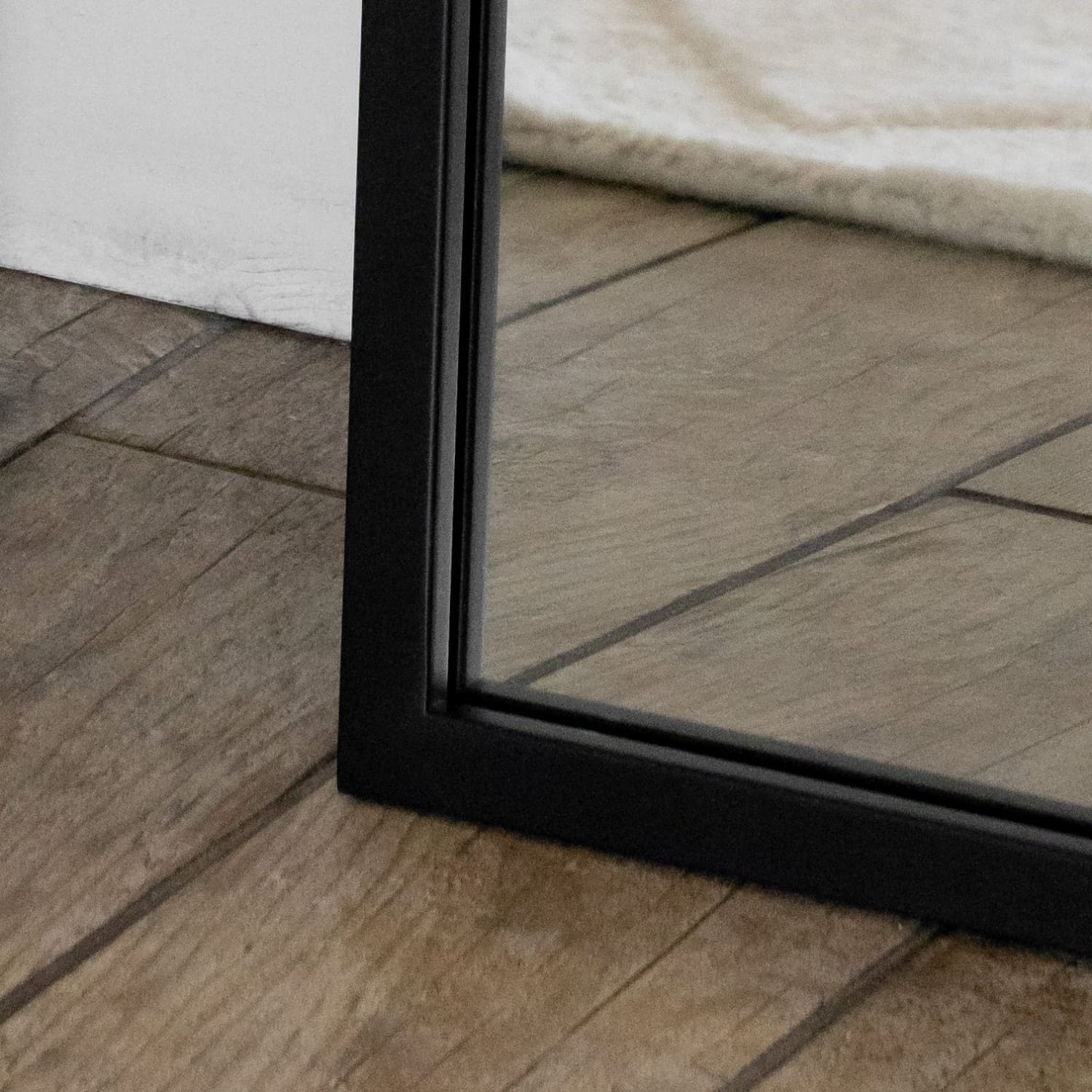 Takara - Full Length Black Metal Rectangle Mirror - 180cm x 60cm