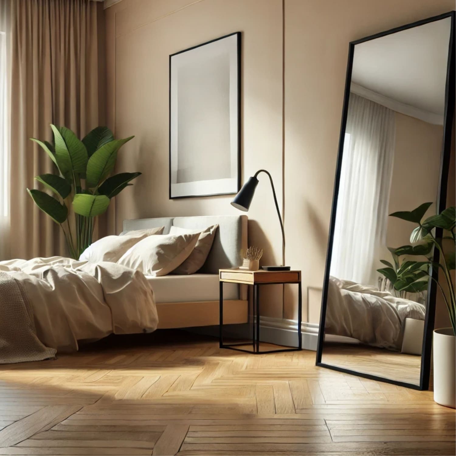 Takara - Full Length Black Metal Rectangle Mirror - 180cm x 60cm