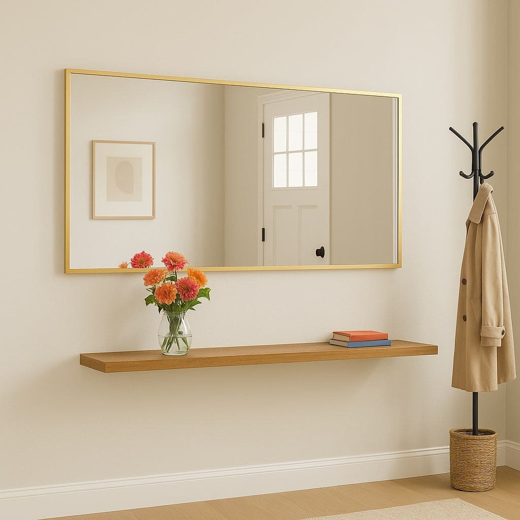 Takara - Full Length Gold Metal Rectangle Mirror - 180cm x 90cm