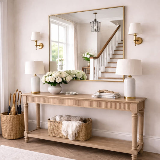 Gold Metal Rectangle Mirror - 120cm x 95cm