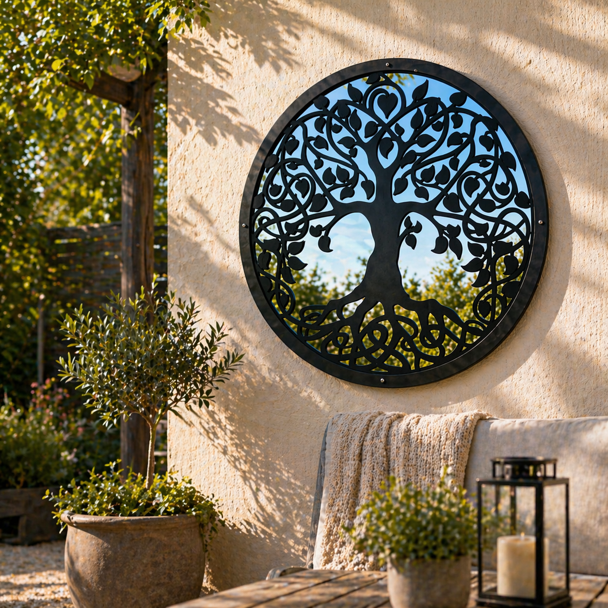 Tree of Life Garden Mirror