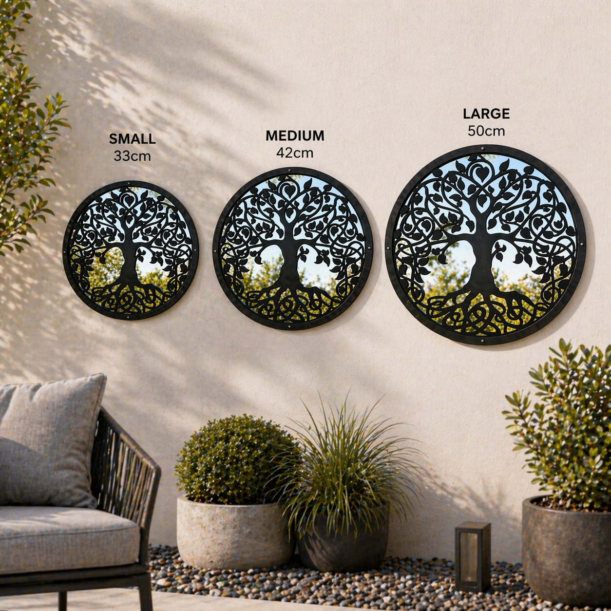 Tree of Life Garden Mirror
