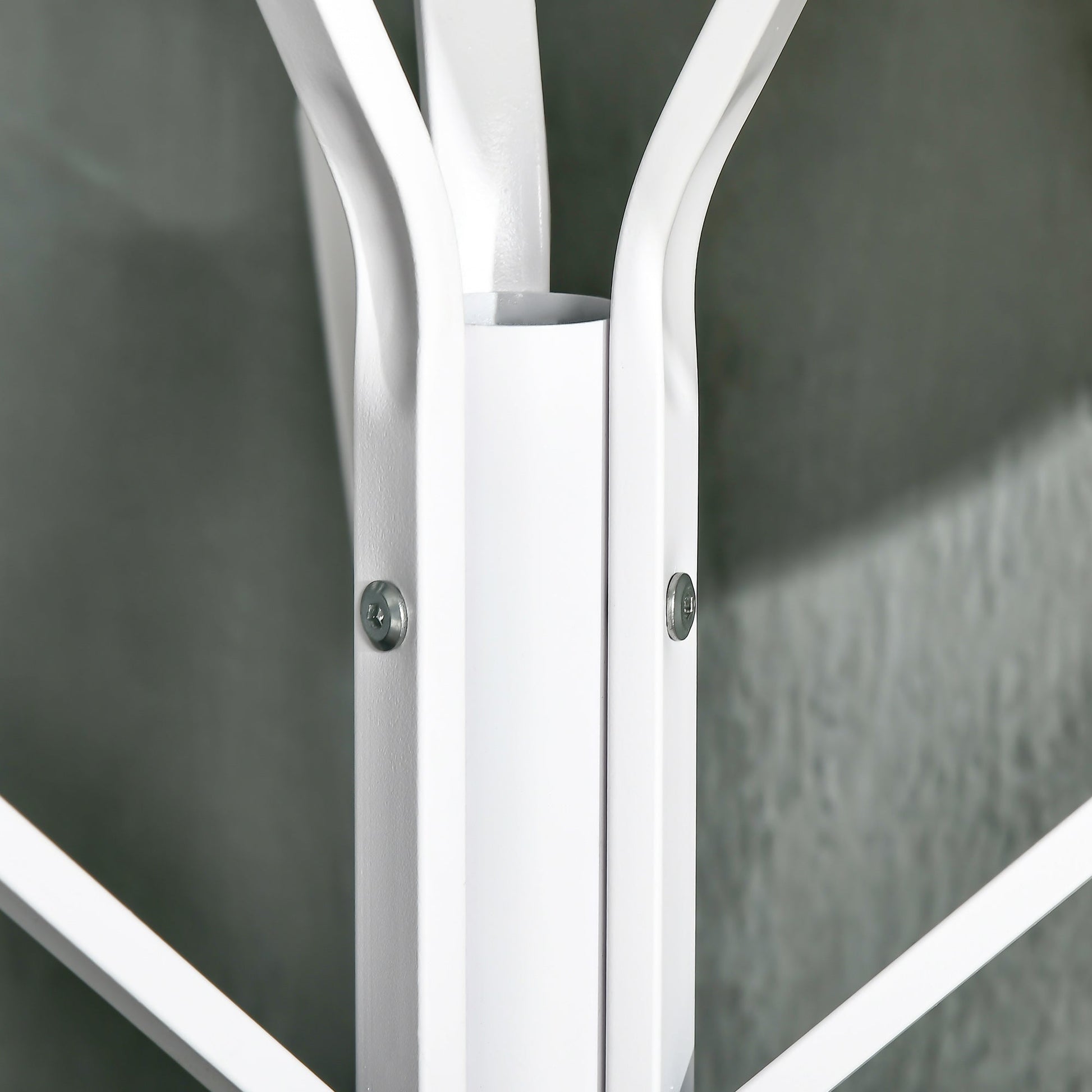 Freestanding Metal Coat Rack Stand 9 Hooks Clothes Tree with 1 Shelf Hat Display Hall Tree Hanger Bag Umbrella Hanging Organiser White