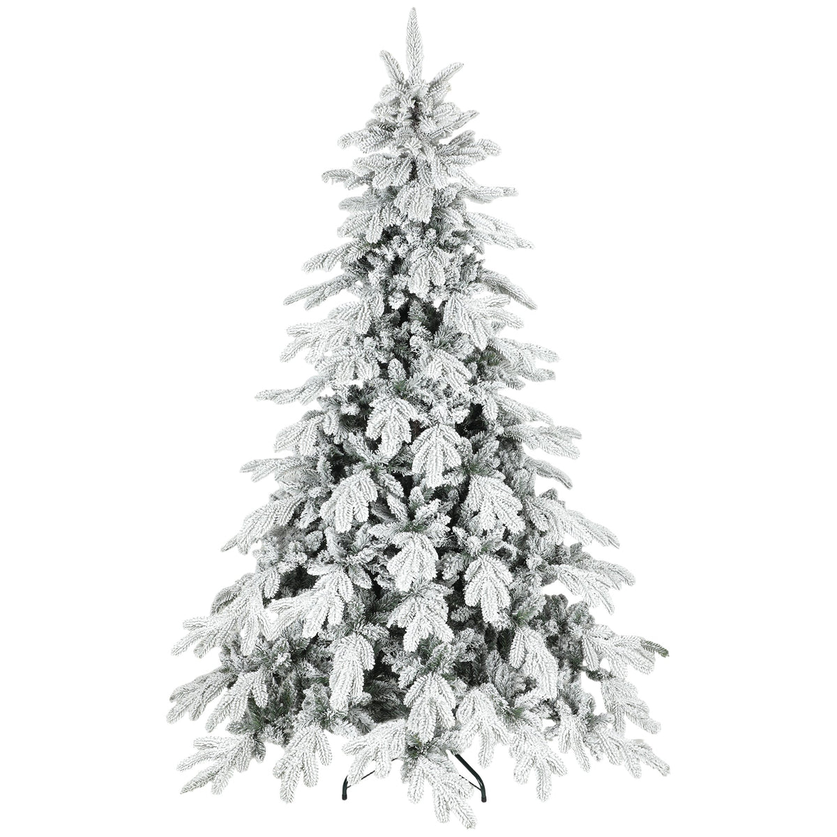 7ft Super Flocked Christmas Tree - Green/White