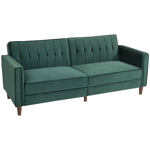 Convertible Sofa Futon Velvet-Touch Tufted Couch Sofa Bed