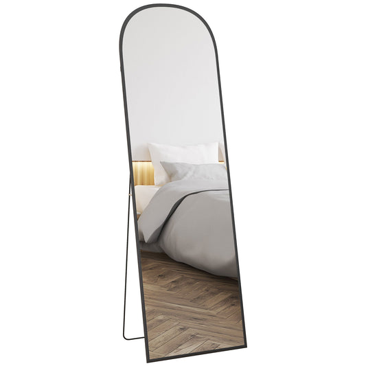 Aluminium Frame Standing Mirror - Black
