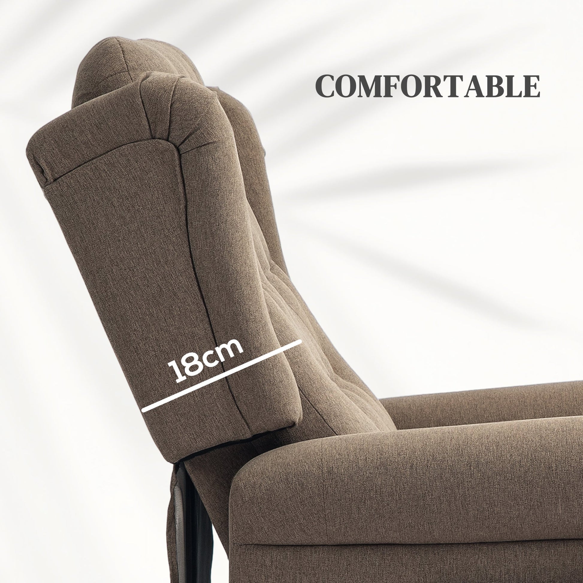 Lifting Riser and Recliner Armchair  - Dark Brown