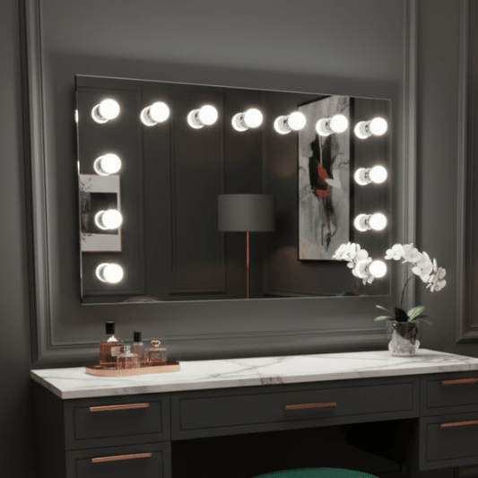 Hollywood Mirror Wall Mounted 100x60cm