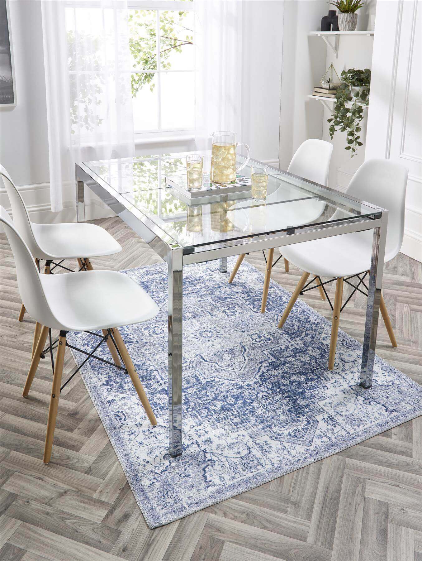 Washable Rug Eterna Blue