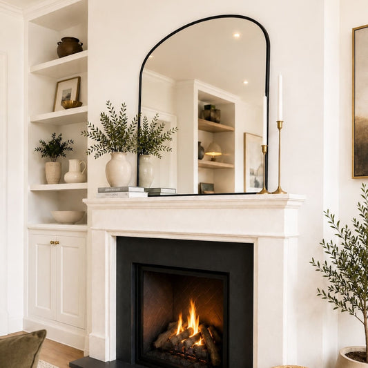 Yoko - Black Metal Gentle Arch Mirror - 120cm x 95cm