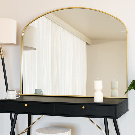 Gold Metal Gentle Arch Mirror - 95cm x 120cm